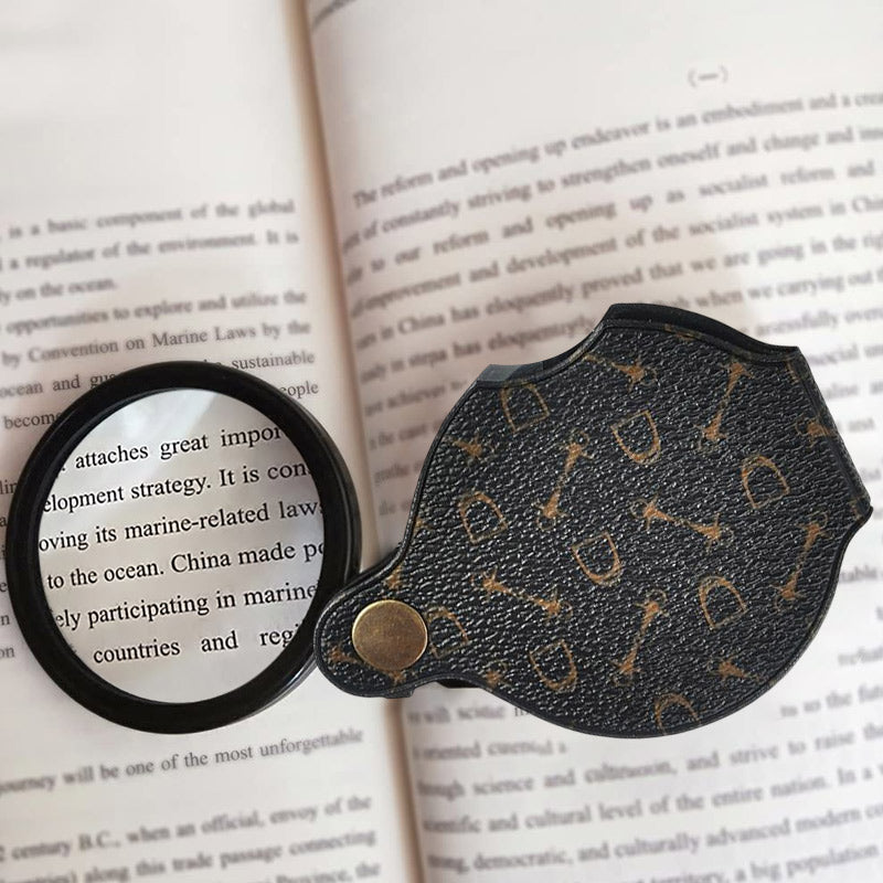 Nieuw Leren Etui Opvouwbaar Vergrootglas