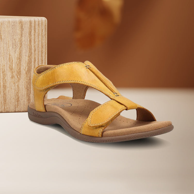Sandalen met plateauzool en klittenband