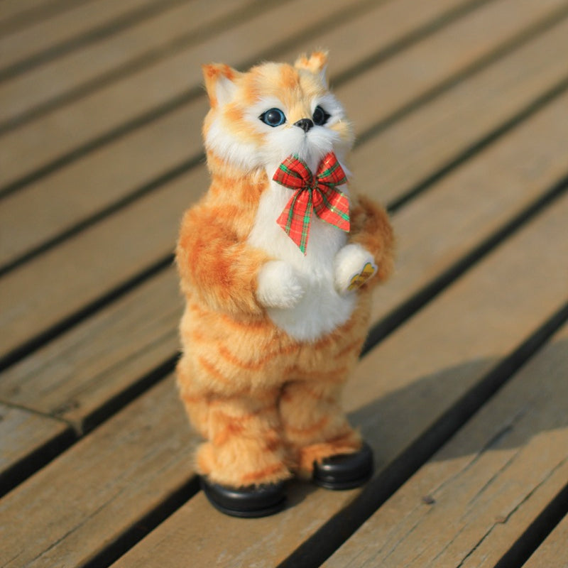 Simulatie kat pluche dansende kat speelgoed pop