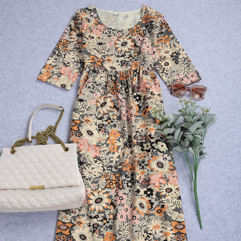 Halflange rok met losse zak