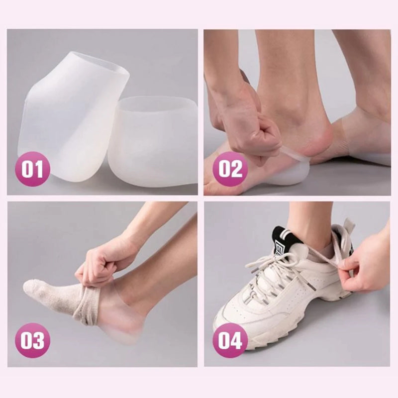 Siliconen Voet-Reparatie Hielmouwen , Wit