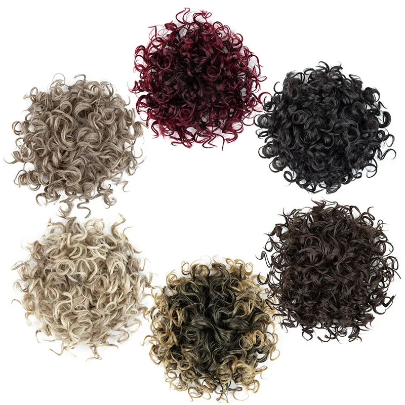 Elastisch trekkoord Los kort krullend knotje