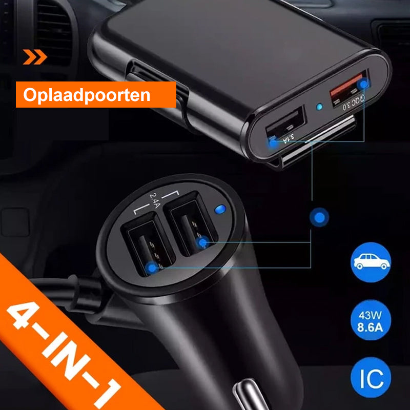 4 in 1 auto achterbankoplader