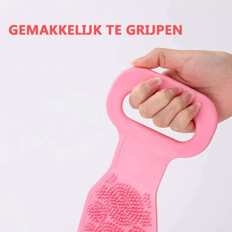 Siliconen body scrubber riem