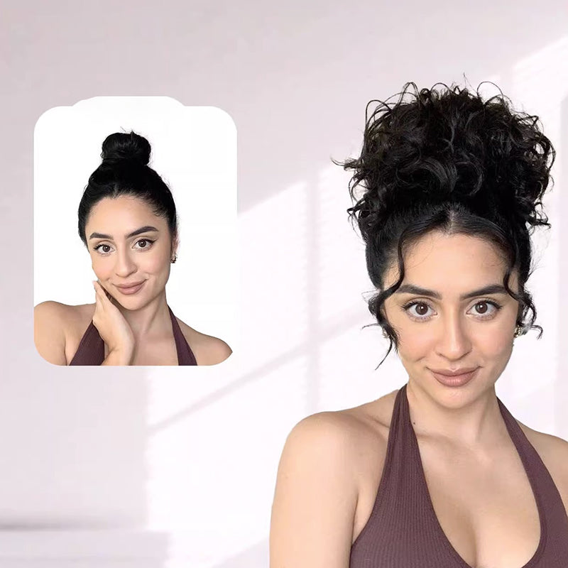 Elastisch trekkoord Los kort krullend knotje