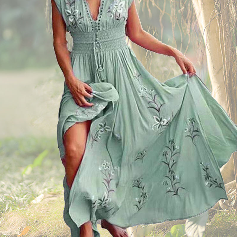 Sexy Franse strandjurk met V-hals