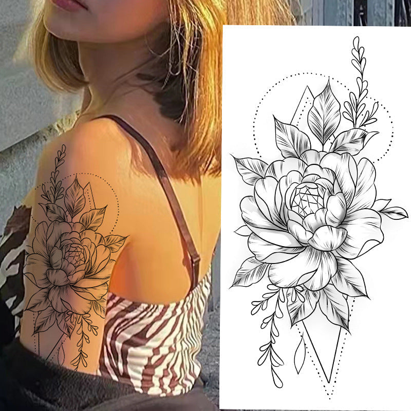 Schets bloem tattoo stickers