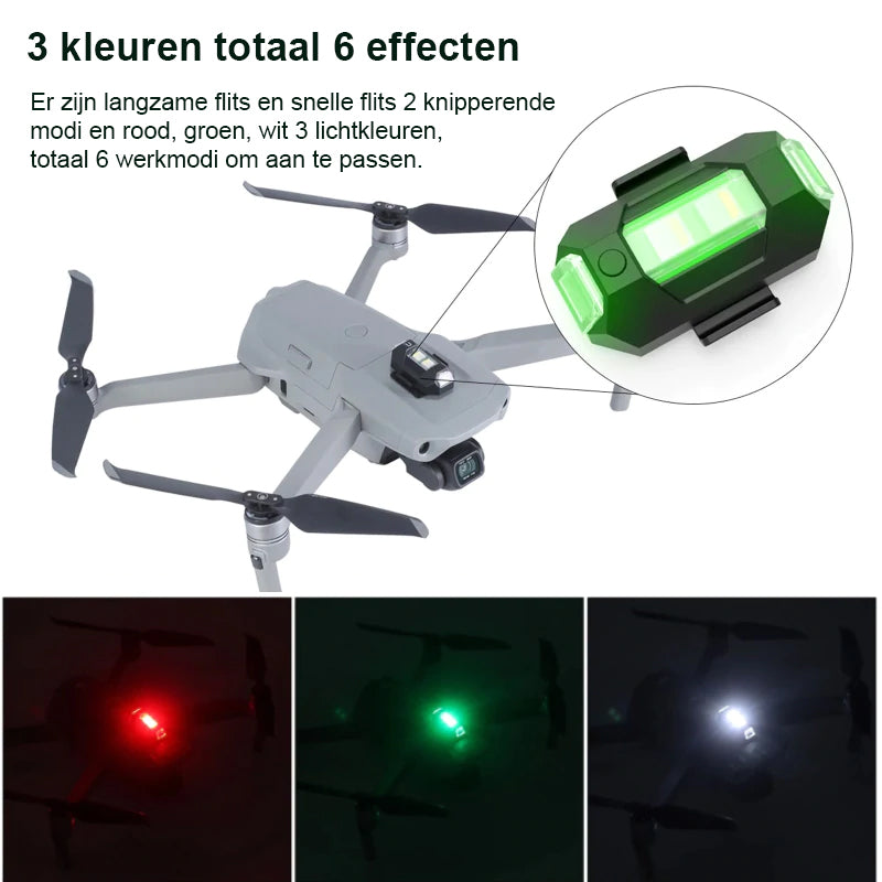 4 kleuren LED-stroboscooplampen voor vliegtuigen en opladen via USB