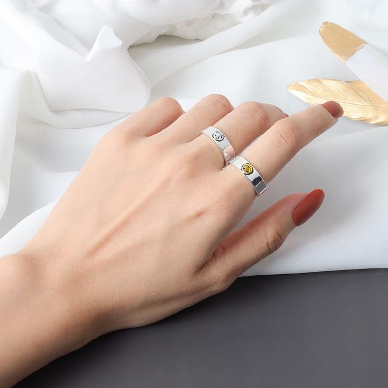 Glimlachend gezicht open ring