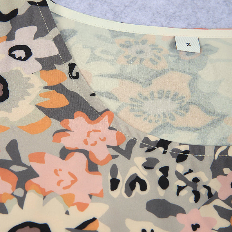 Halflange rok met losse zak