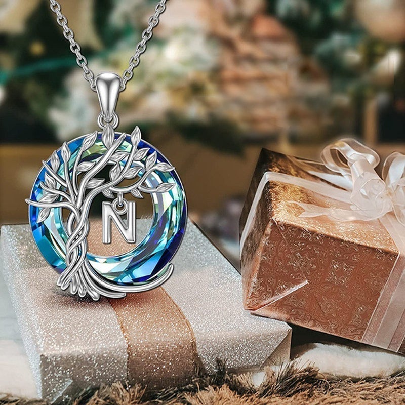Levensboom kristallen hanger ketting