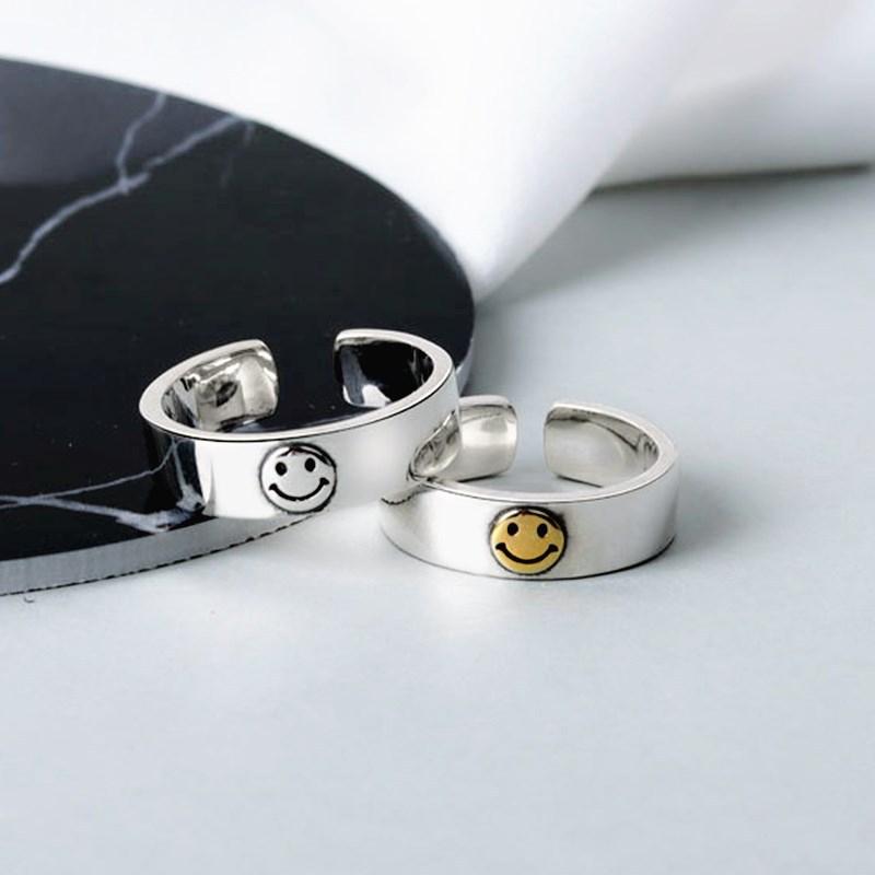 Glimlachend gezicht open ring