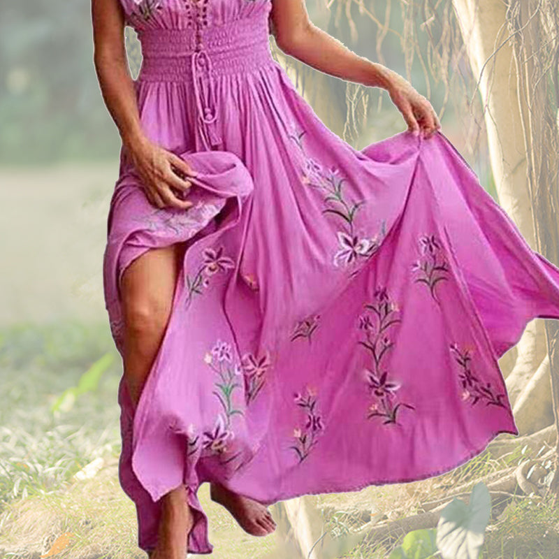 Sexy Franse strandjurk met V-hals