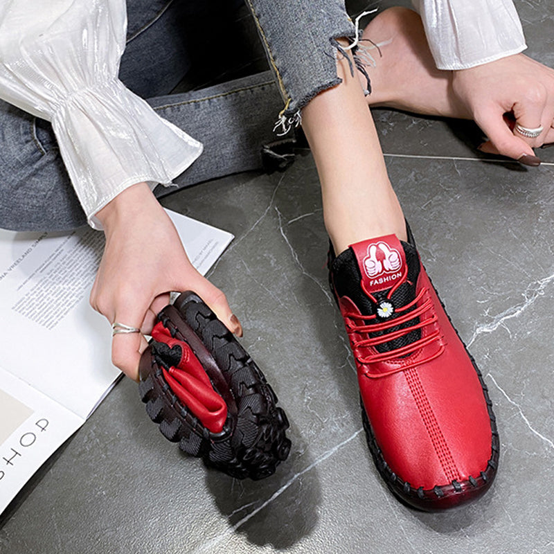 Zachte schoenen met ronde neus