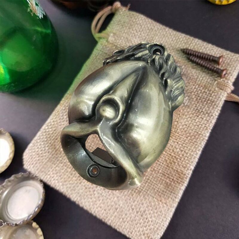 Flessenopener Wandmontage Gegoten Bronzen Sculptuur: De Godin