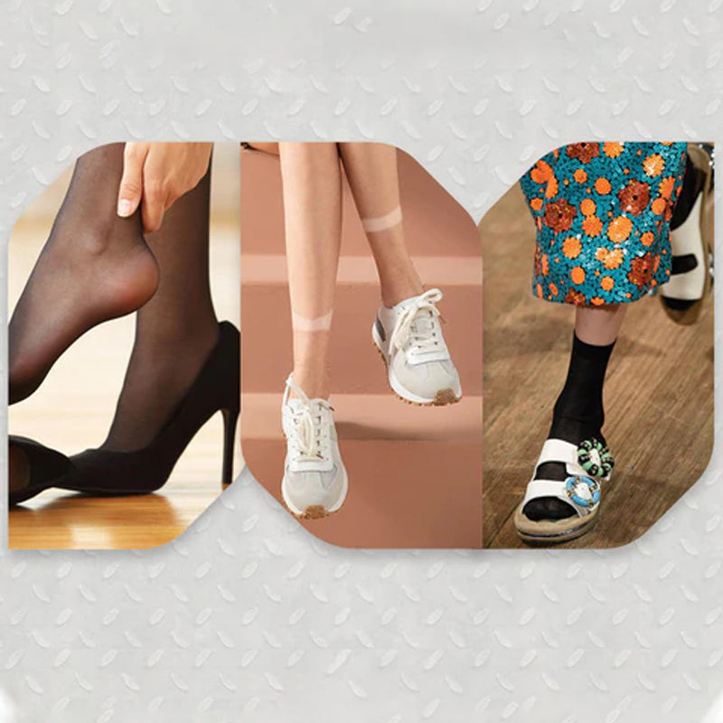 Enkelhoge doorzichtige damessokken (10 paar)