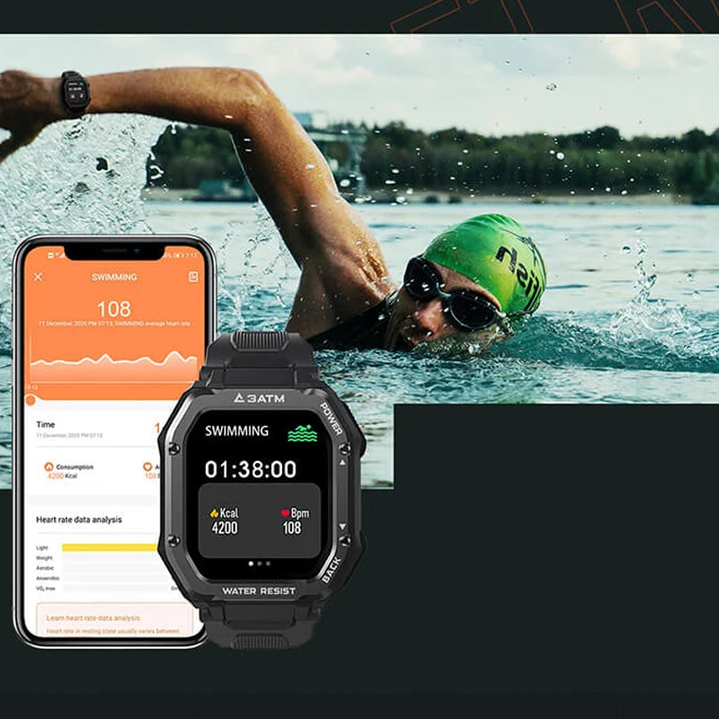 Outdoor waterdicht anti-collision Slim Horloge