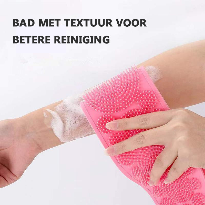 Siliconen body scrubber riem