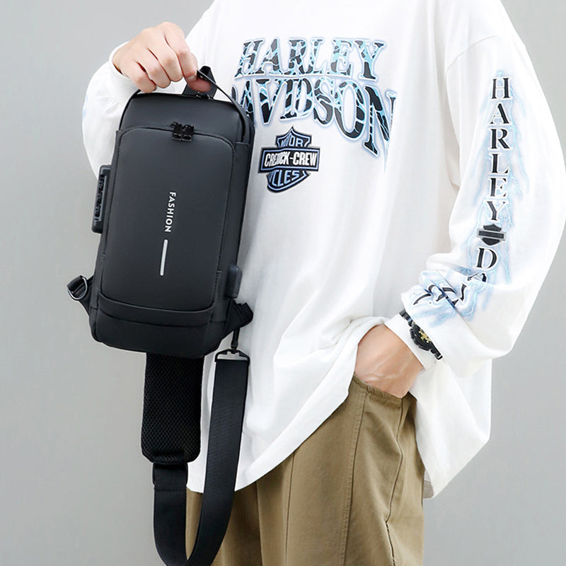 wachtwoord anti-diefstal borsttas