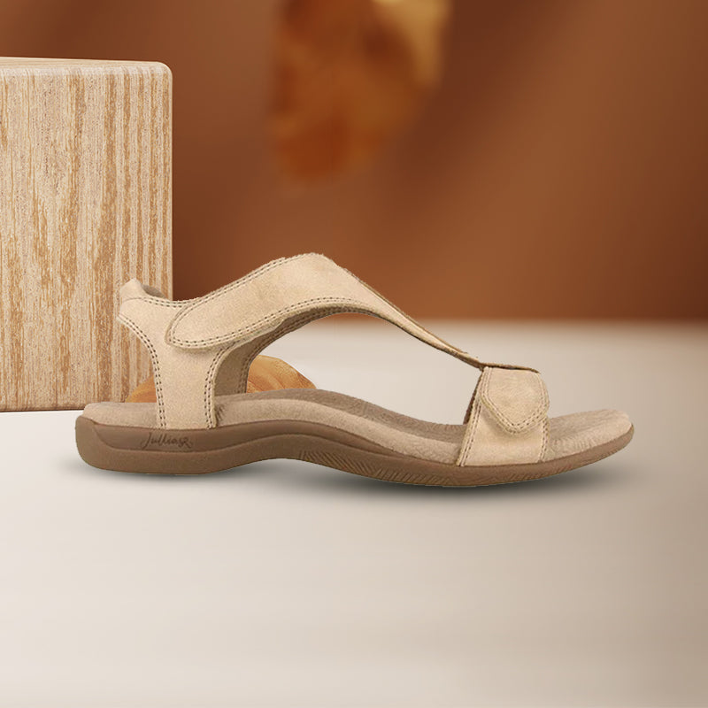 Sandalen met plateauzool en klittenband