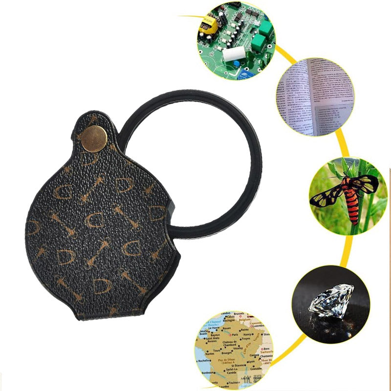 Nieuw Leren Etui Opvouwbaar Vergrootglas