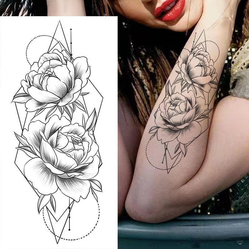 Schets bloem tattoo stickers