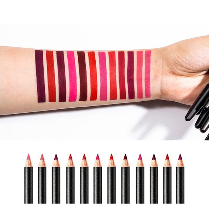 12 kleuren lippenstift pen
