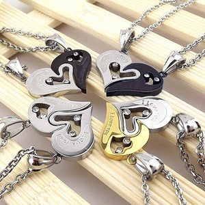 Liefde puzzel paar kettingen