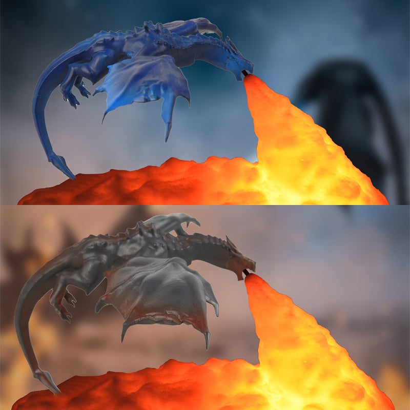 3D Vuurspuwende Draak Nachtlampje