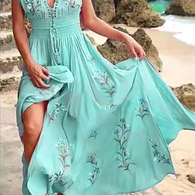 Sexy Franse strandjurk met V-hals