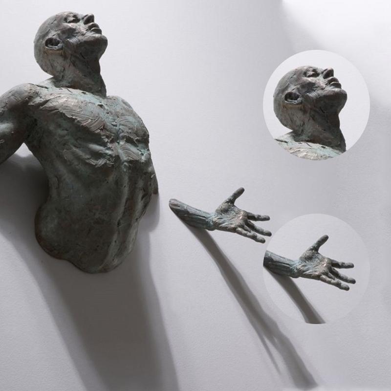 Kunst aan de muur sculptuur met ornament van hars