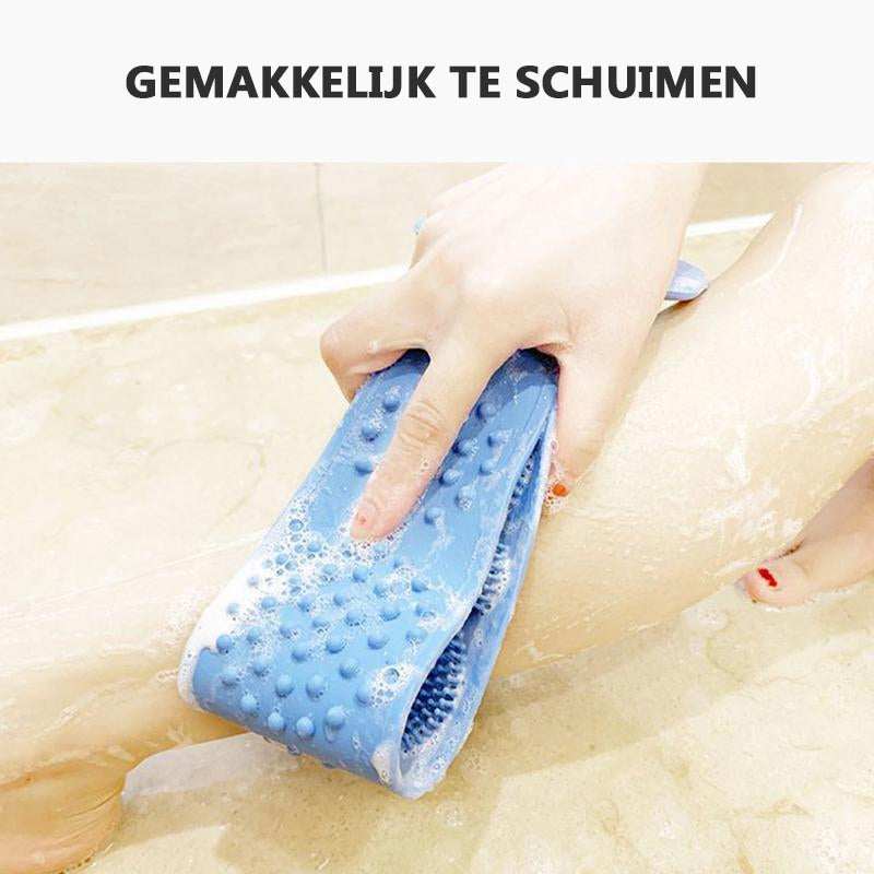 Siliconen body scrubber riem