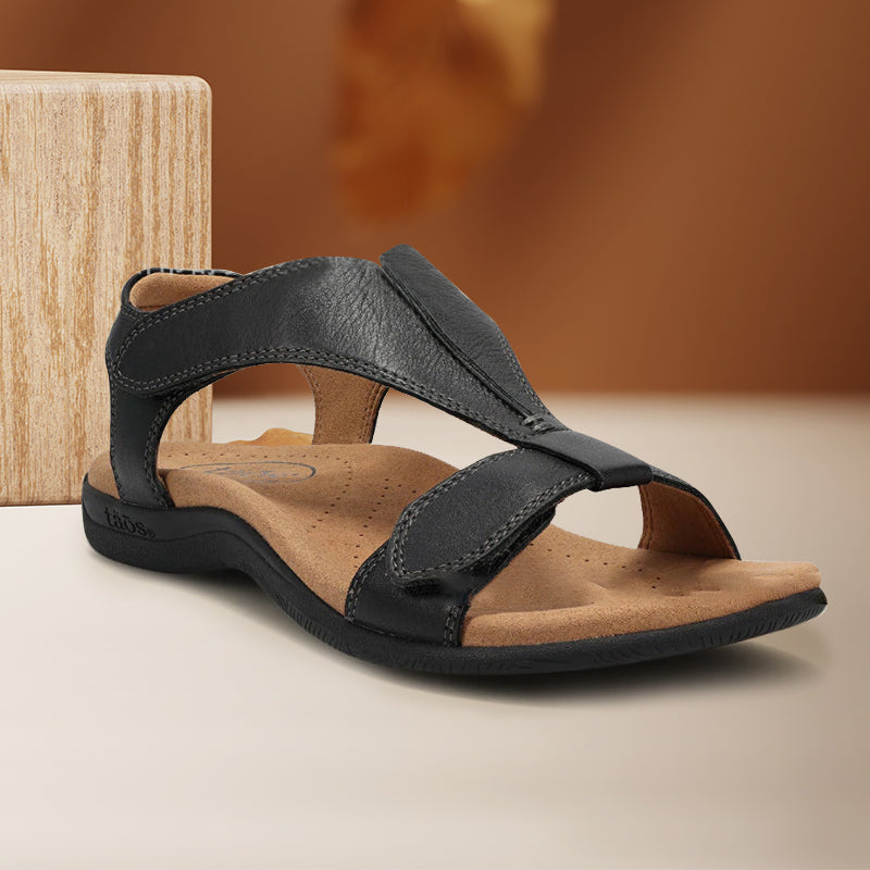 Sandalen met plateauzool en klittenband
