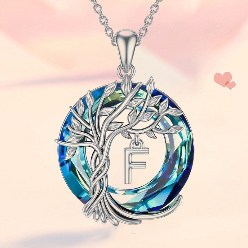 Levensboom kristallen hanger ketting