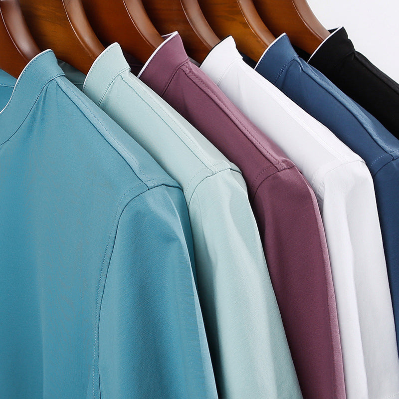 T-shirt met rits en kraag voor heren