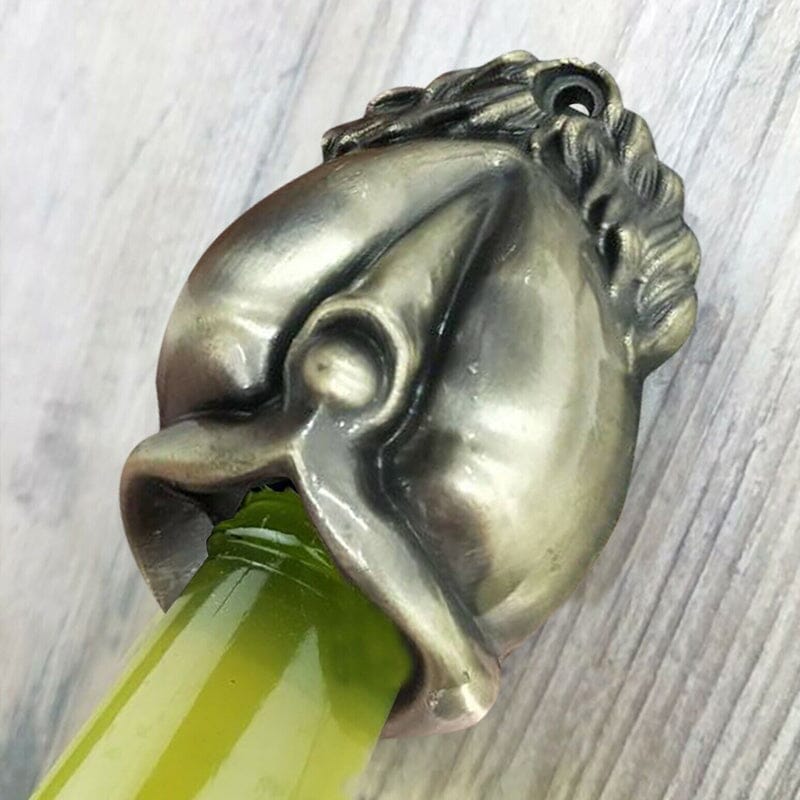 Flessenopener Wandmontage Gegoten Bronzen Sculptuur: De Godin