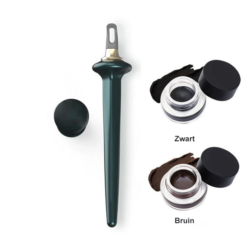 Gemakkelijke eyelinerpen die niet uitwrijft (met eyeliner crème)