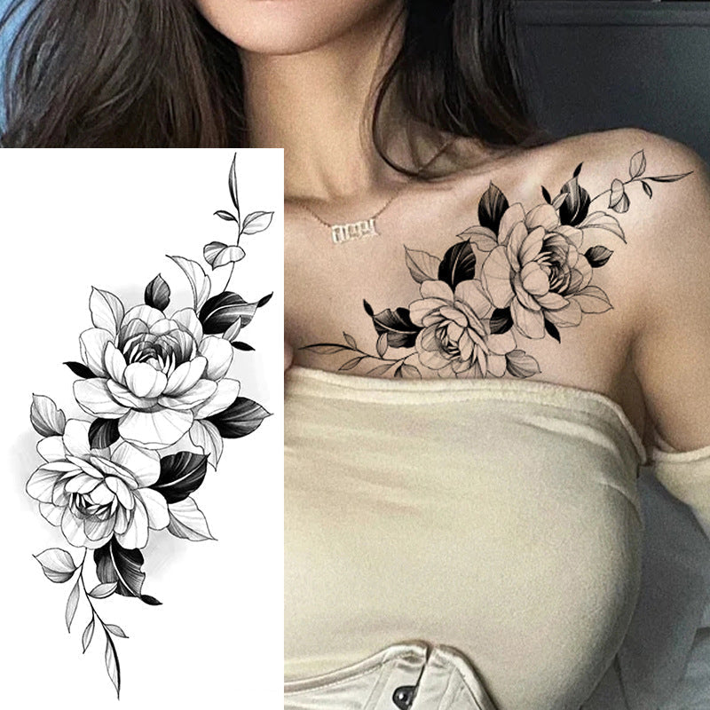 Schets bloem tattoo stickers