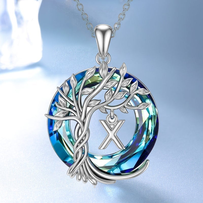 Levensboom kristallen hanger ketting