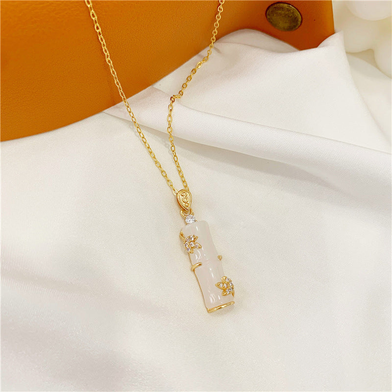 Kunstmatige Jade Bamboe Halsband