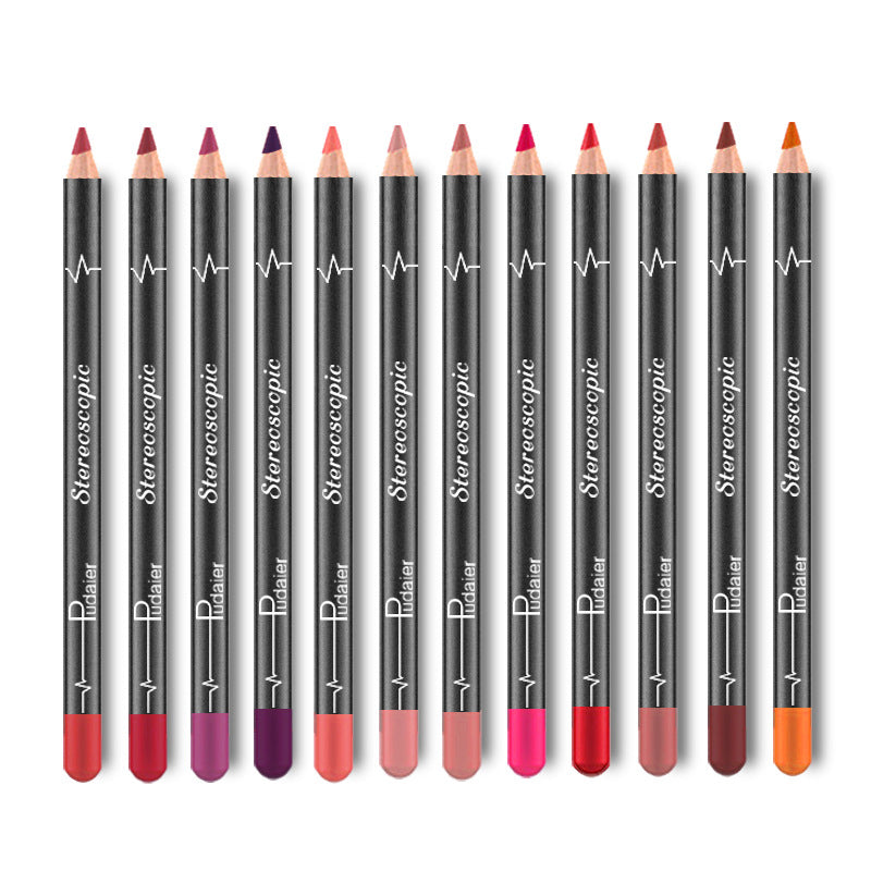 12 kleuren lippenstift pen