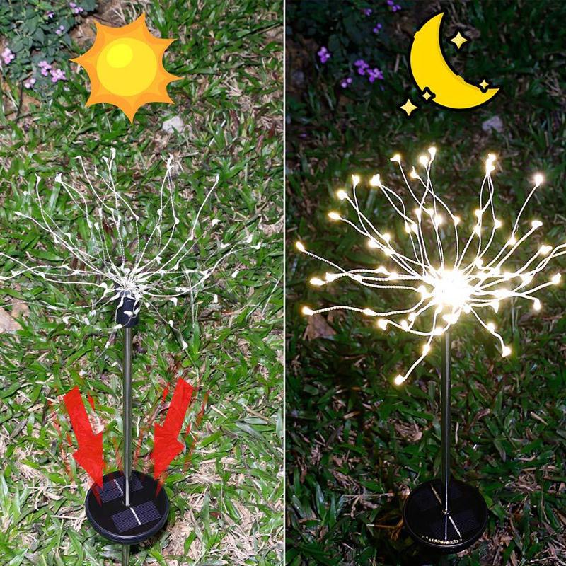 Waterdichte Zonne Garden Vuurwerk Lamp