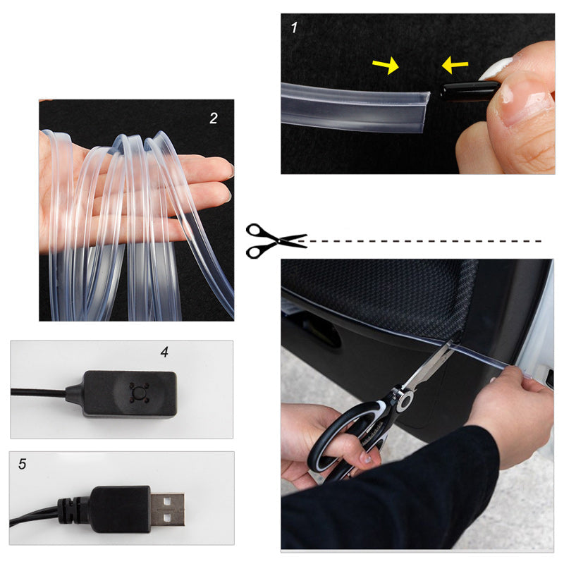 Glasvezel RGB-autolampen