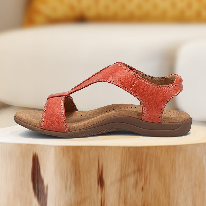 Sandalen met plateauzool en klittenband