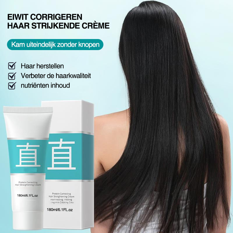 Zijde- en glanscrème voor het ontkrullen van haar