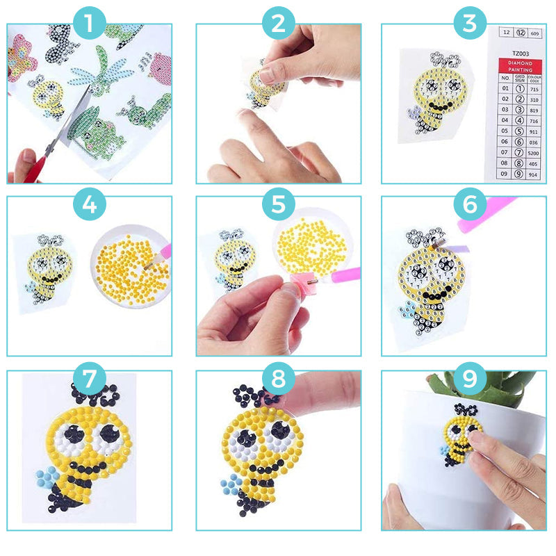 Diamant schilderij gratis stickers