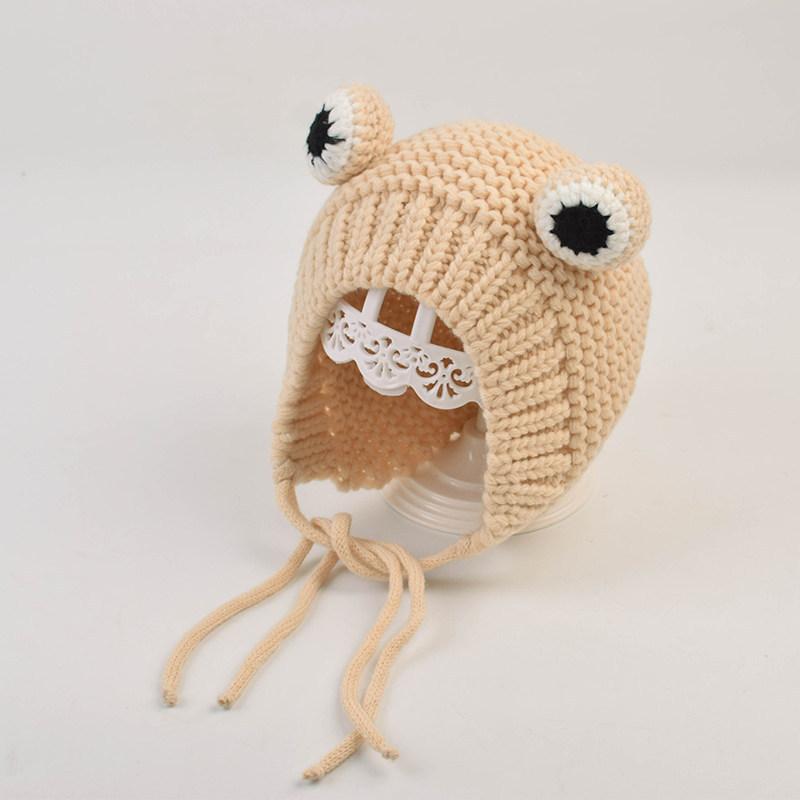 Leuke Frog Cartoon Winter Kids gebreide muts muts