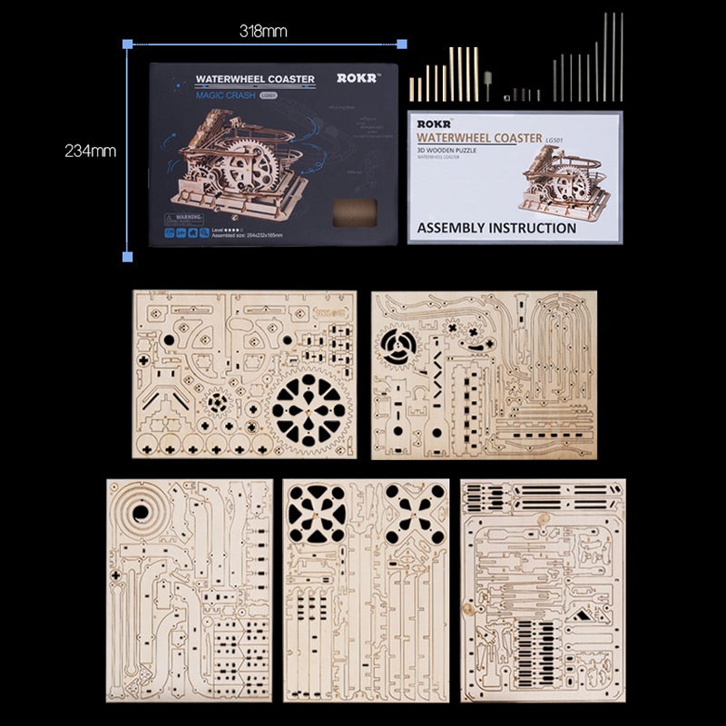 3D DIY puzzelbaan rollende bal speelgoed