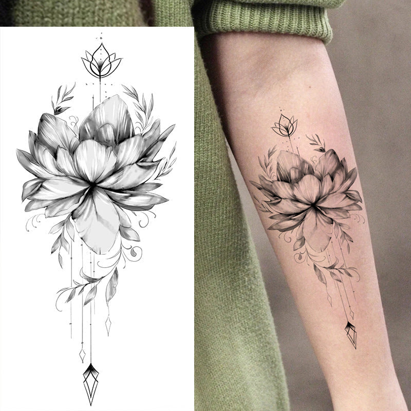 Schets bloem tattoo stickers