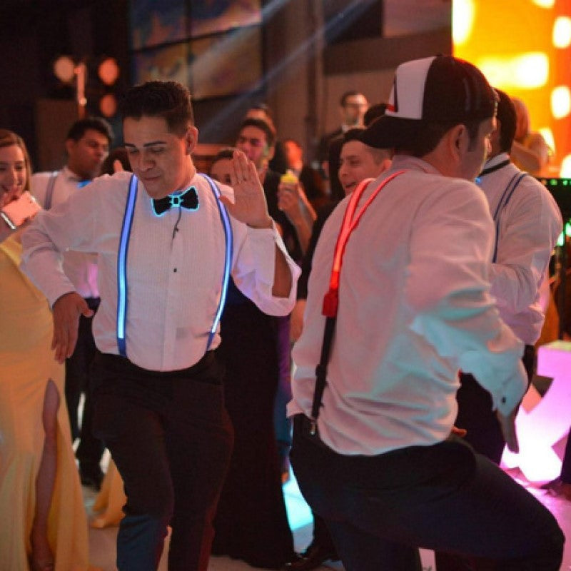 Oplichtende LED Bretels Vlinderdas